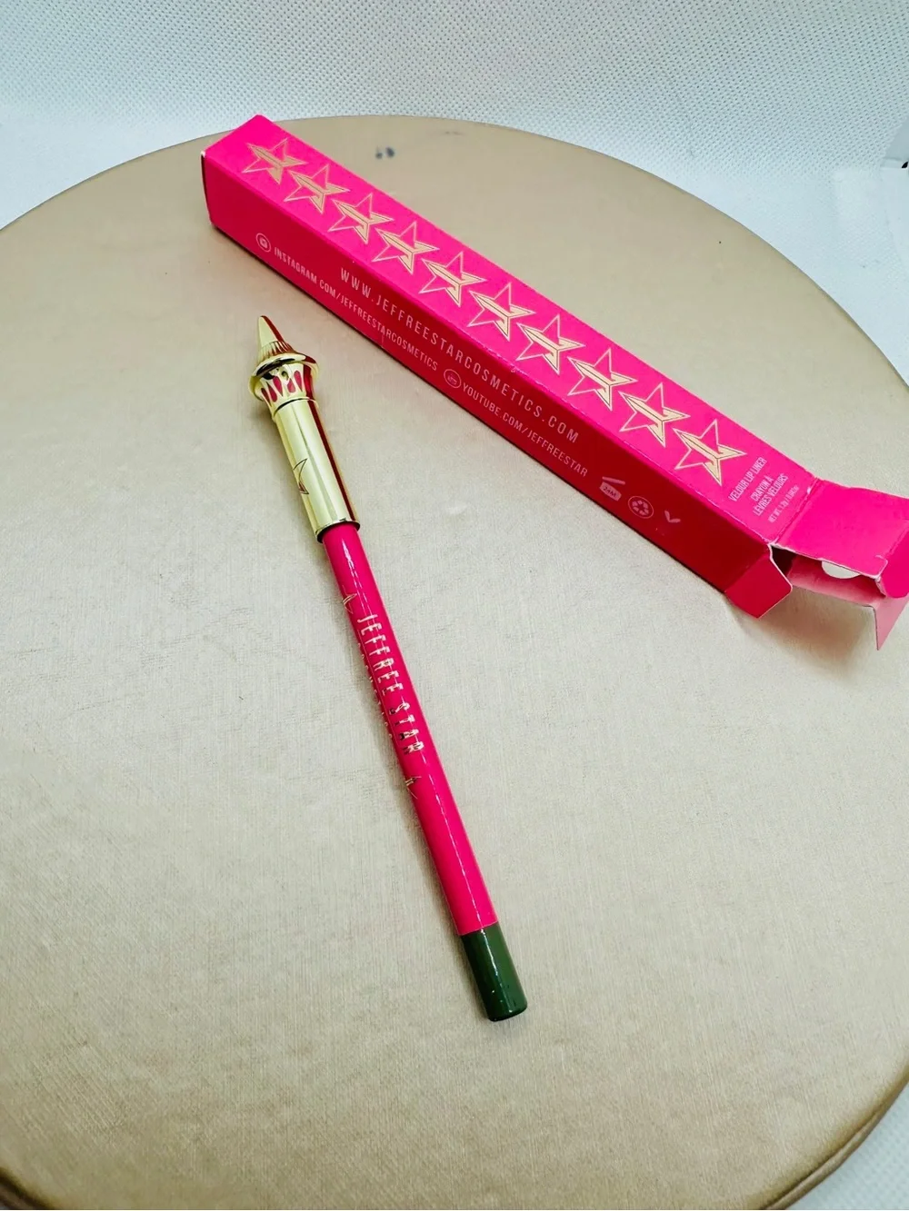 Jeffree Star Cosmetics Pink Lip Liner with Gold Cap